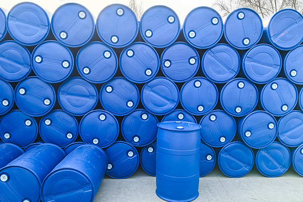 Industrial emulsifier and polyether polyol products stored in drums at NTJN facility
