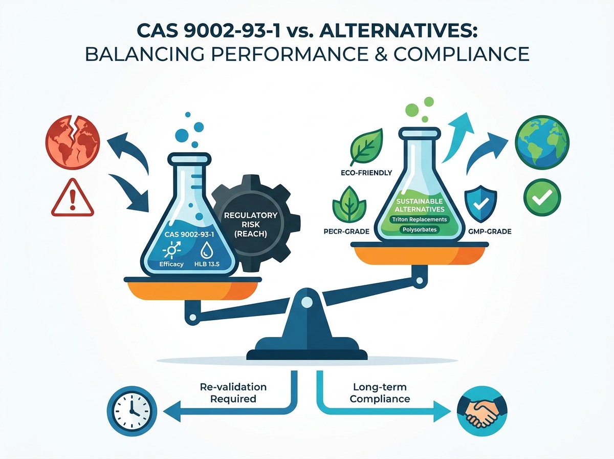 CAS 9002-93-1 alternatives and regulatory compliance